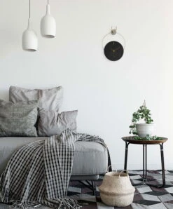 Horloge Murale Design 'THE BLACK ANTLER.' -Magasin De Rénovation Domiciliaire kl07836 schwarz grau wanduhren wanduhr modern design minimalistisch 06