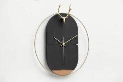 Horloge Murale Design 'THE DARK SKY.' -Magasin De Rénovation Domiciliaire kl07845 schwarz gold wanduhren wanduhr modern design minimalistisch 02