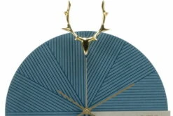 Horloge Murale Design 'THE AZUR DEER.' -Magasin De Rénovation Domiciliaire kl07848 blau gold wanduhren wanduhr modern design minimalistisch 04