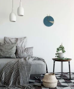 Horloge Murale Design 'THE AZUR DEER.' -Magasin De Rénovation Domiciliaire kl07848 blau gold wanduhren wanduhr modern design minimalistisch 06