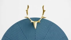 Horloge Murale Design 'THE AZUR DEER.' -Magasin De Rénovation Domiciliaire kl07848 blau gold wanduhren wanduhr modern design minimalistisch 11