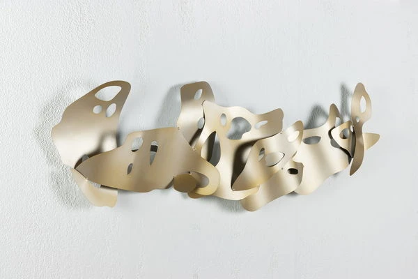 Sculpture Murale En Métal 'Lunar Landscape' 120x44x5cm 7 Sculpture Murale En Métal 'Lunar Landscape' 120x44x5cm – Image 5