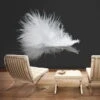 Papier Peint 'White Feather' -Magasin De Rénovation Domiciliaire kl15534 tier tapeten schwarz weiss tapete wandtapete designtapete 3d tapete fototapete 01