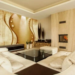 Papier Peint Autocollant 'Honey Waves'