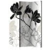 Paravent 'Flowers B&W' -Magasin De Rénovation Domiciliaire kl22692 paravents 3 teilig schwarz weiss paravent deko spanische wand modern 01