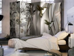 Paravent 'Source Crystals II' -Magasin De Rénovation Domiciliaire kl22762 paravents 5 teilig grau braun paravent deko spanische wand modern 02