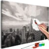 Peinture Par Numéros Adultes 'Grey New York' -Magasin De Rénovation Domiciliaire kl29377 malen nach zahlen schwarz weiss malen nach zahlen erwachsene diy malen nach zahlen leinwand malen nach zahlen moderne kunst 01