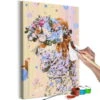 Peinture Par Numéros Adultes 'Hydrangea Girl' -Magasin De Rénovation Domiciliaire kl29399 malen nach zahlen bunt malen nach zahlen erwachsene diy malen nach zahlen leinwand malen nach zahlen moderne kunst 01