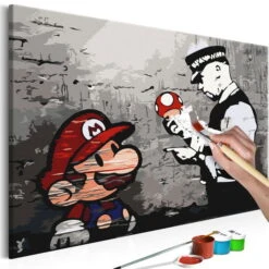 Peinture Par Numéros Adultes 'Mario (Banksy)'