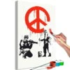 Peinture Par Numéros Adultes 'Peace Sign' -Magasin De Rénovation Domiciliaire kl29480 malen nach zahlen bunt malen nach zahlen erwachsene diy malen nach zahlen leinwand malen nach zahlen moderne kunst 01