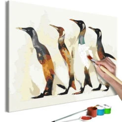 Peinture Par Numéros Adultes 'Penguin Family'