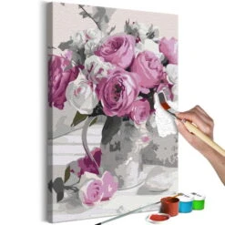 Peinture Par Numéros Adultes 'Pink Bouquet'