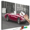 Peinture Par Numéros Adultes 'Red Classic' -Magasin De Rénovation Domiciliaire kl29501 malen nach zahlen schwarz weiss rot malen nach zahlen erwachsene diy malen nach zahlen leinwand malen nach zahlen moderne kunst 01