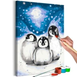 Peinture Par Numéros Adultes 'Three Penguins'