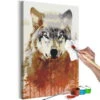 Peinture Par Numéros Adultes 'Wolf And Forest' -Magasin De Rénovation Domiciliaire kl29614 malen nach zahlen grau braun malen nach zahlen erwachsene diy malen nach zahlen leinwand malen nach zahlen moderne kunst 01