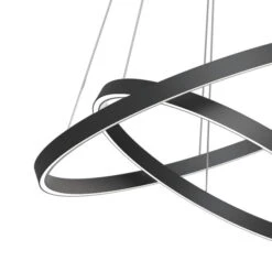 Suspension Luminaire Design 'Rim 4' -Magasin De Rénovation Domiciliaire mod058pl l74b4k l74b4k pendelleuchten schwarz lampe deko leuchte modern 04