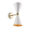 Applique Murale Design 'Vesper 2' -Magasin De Rénovation Domiciliaire mod108wl 02wg 02wg wandleuchten weiss gold lampe deko leuchte modern 01