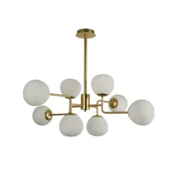 Lustre Design 'Erich 3' 8 Lustre Design 'Erich 3' -Magasin De Rénovation Domiciliaire mod221 pl 08 g pl 08 g kronleuchter gold weiss lampe deko leuchte modern 03