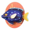 Objet Mural En Carton 'Jewel Damselfish' -Magasin De Rénovation Domiciliaire ttm124 tierskulpturen blau wanddeko papier wandskulptur karton 3d wandobjekt aus karton wandskulptur papier 3d objekt zum zusammenstecken studio roof 01