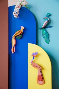 Objet Mural En Carton 'Savu' -Magasin De Rénovation Domiciliaire ttm138 tierskulpturen orange lila wanddeko papier wandskulptur karton 3d wandobjekt aus karton wandskulptur papier 3d objekt zum zusammenstecken studio roof 03