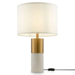 Lampe De Table Design 'Bianco 1' -Magasin De Rénovation Domiciliaire z030tl 01bs 01bs tischlampen gold weiss lampe deko leuchte modern 04