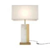 Lampe De Table Design 'Bianco 2' -Magasin De Rénovation Domiciliaire z031tl 01bs 01bs tischlampen gold weiss lampe deko leuchte modern 01