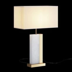 Lampe De Table Design 'Bianco 2' -Magasin De Rénovation Domiciliaire z031tl 01bs 01bs tischlampen gold weiss lampe deko leuchte modern 03